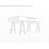 Rectangular desk made of wooden veneer with drawers Monteils