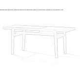 Secretary desk made of solid wood with drawers Alamosa