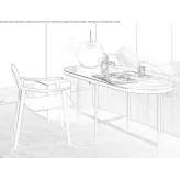 Wooden secretary's desk Munico