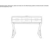 Wooden secretary with drawers Tanais