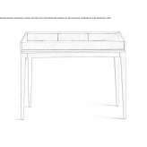 Wooden secretary's desk Manito