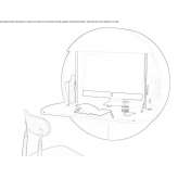 Secretary desk in PC wood, wall-mounted, with flap doors Tchula
