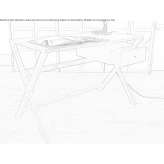 Ash secretary desk with drawer Magno
