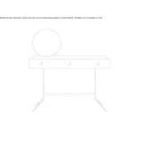 Walnut desk with drawers Cuyamel