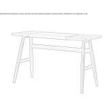 Secretary desk made of solid wood Nepos