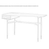 Secretary's desk made of wooden veneer with drawers Aitoliko