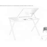 Secretary's desk made of steel and wood Heeze