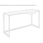 A steel secretary desk with a tanned leather top Reuth