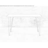 Secretary's desk in melamine-coated chipboard with metal legs Greiling