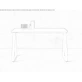 Secretary's desk in melamine-coated chipboard with metal legs Schelle