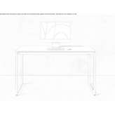 Secretary's desk in melamine-coated chipboard with metal legs Cheswold