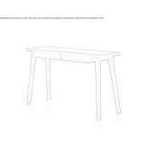 Secretary desk made of solid wood Becerril