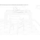 Wooden secretary with drawers Acos