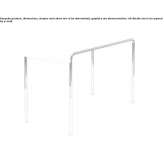 Metal secretary desk with Dinoc top Caldine