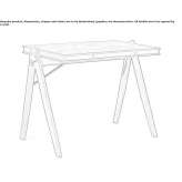 Oak secretarial desk Bacia
