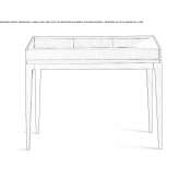 Walnut secretary desk Manito