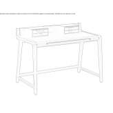 Secretary desk made of beech wood Saranac