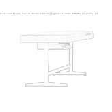 Secretary's desk made of MDF with drawers Plandome