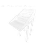Oak secretary desk with drawers Mauves
