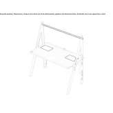 Rectangular birch desk for children with height adjustment Altintas