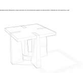 Square, multi-layered, wooden table for children Preturo