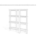 Bookcase made of wood and glass Azagra
