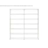 Open modular shelf in steel and wood Gokbudak