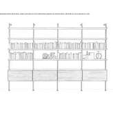 Bookcase mounted to the floor and ceiling Lembeek