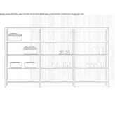Open, free-standing, double-sided shelf made of powder-coated steel Vreden