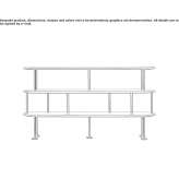 Powder-coated metal shelf Herdorf