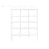 Open sectional shelf made of oak wood Eruh