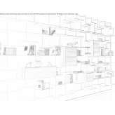 Metal bookcase mounted to the wall Rodigo