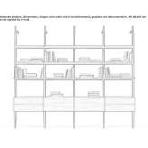 Open shelf mounted to the floor and ceiling Guyra