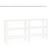 Open, free-standing, double-sided oak shelf Istra