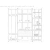 Wooden sectional shelf Decorah