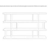 Open shelf made of wood and glass Andenes
