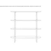 Open modular wooden shelf Ranilug