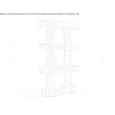 Open, multi-layer wooden shelf Drelow