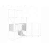 Metal sectional shelf Irueste