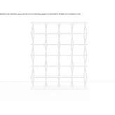 Open shelf in aluminum and wood Hoyos