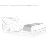 Double bed upholstered in fabric with a removable cover Karbinci