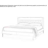 Bed with a quilted headboard Julcan