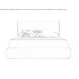 Łóżko materiałowe z tapicerowanym zagłówkiem Siloah