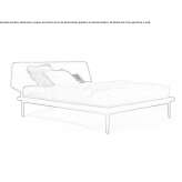 Double bed with upholstered headboard Surrey