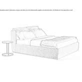 Double fabric bed with a removable cover and an upholstered headboard Malisevo