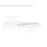 Upholstered bed with high headboard and upholstered headboard Terchova