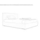 Upholstered bed with removable cover Uramita