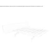 Double bed made of aluminum and wood Cuiseaux