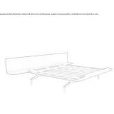 Double bed made of aluminum and wood Cuiseaux