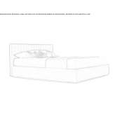Bed with removable cover and upholstered headboard Malambo